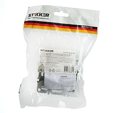 Розетка 2P+PE Stekker Эрна с крышкой черный PST16-9112-03 49156 1